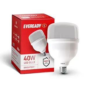 Eveready 40W LED Hammer Bulb | High CRI & High Efficiency | Energy Efficient | Mercury-Free | 4KV Surge Protection | 100 Lumens per Watt | Warm White (3000K) | E27 Base | Pack of 1