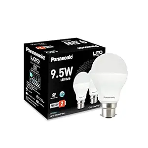Panasonic 9.5 Watt Led Bulb with Surge Protection Upto 3.5Kv (Cool Day Light, Pack of 2), B22