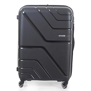 American Tourister Trolley Bag for Travel | Upland Spinner 68 Cms Polypropylene Hardsided Medium Check-in Luggage Bag | Suitcase for Travel | Trolley Bag for Travelling, Black