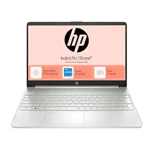 HP 15, 12th Gen Intel Core i5-1235U, 16GB DDR4, 512GB SSD, (Win 11, Office 21, Silver, 1.69kg), Anti-Glare, 15.6-inch(39.6cm) FHD Laptop, Intel Iris Xe Graphics, HD Camera, Backlit Keyboard, fy5009tu