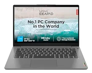 Lenovo IdeaPad 3 12th Gen Intel Core i3-1215U 14 Inch (35.5cm) FHD Thin & Light Laptop (8GB/512GB SSD/Win 11/Office 2021/Backlit KB/1Yr ADP Free/3months Game Pass/Arctic Grey/1.43Kg), 82RJ00FKIN