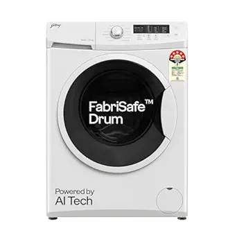 Godrej 7 Kg 5 Star, With AI Tech, I-Sense Technology Fully-Automatic Front Load Washing Machine (2024 Model, WFEON CRS 7010 5.0 FKEDM GLWH, Inbuilt Heater and FabriSafe™ Drum, Glacial White)