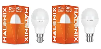 Halonix Photon Base B22 20-Watt LED Bulb (Pack of 2, Cool White)