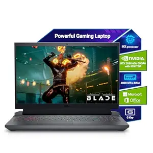 Dell G Series 15 5530 Laptop – 15.6 inch FHD (39.62cm) Display, 13th Gen Intel Core i5-13450HX, 8 GB DDR5 RAM, 512 GB SSD, NVIDIA GeForce RTX 3050, Dark Shadow Grey, 2.65 kg, Thin and Portable