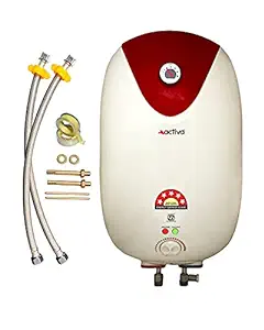 ACTIVA 25Ltr Storage 3 KVA 5 Star Special Anti Rust Coating Tank Geyser Temperature Meter, HD ISI Element Premium (Ivory Brown) with Free Installation...