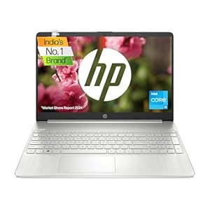 HP 15s,12th Gen Intel Core i3-1215U, 8GB DDR4, 256GB SSD, Anti-Glare, Micro-Edge, 15.6-inch(39.6cm) FHD Laptop, Intel UHD Graphics, Full-Size KB (Win 11, Office 21, Silver, 1.69kg) fy5010tu