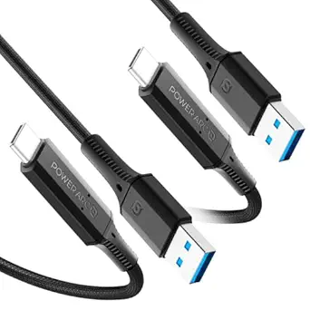 Spigen USB-A to USB-C (2 Pack) Cable 60W / 5Gbps[Quick Charging] Compatible with Smartphones, Tablets, Laptops and Other Devices with USB-C - 1M, Black