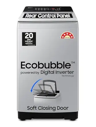 Samsung 7 kg, Eco Bubble Technology, Digital Inverter Motor, Soft Closing Door, Fully-Automatic Top Load Washing Machine (WA70BG4441YYTL, Lavender Gray)