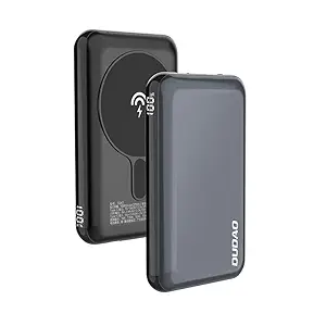 DUDAO TGK1 10000mAh QC Portable Magnetic Wireless Power Bank with USB-C Cable 15W Wireless Charging & Wired up to 22.5W PD Certified Compitable with Apple iPhone 15/14/13/12