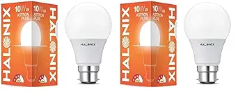 Halonix 10W Cool Day Light LED Light, Pack of 2, (F5BMM030040000000 PK1) b22d