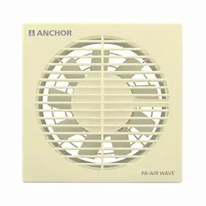 Anchor By Panasonic Air Wave 150mm Exhaust Fan, Pipe Series Exhaust Fan for Kitchen, Bathroom, Cutout Size 152mm Dia., Ivory