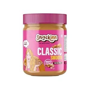 SNACKINN CLASSIC SMOOTH PEANUT BUTTER (500 GM,PACK OF 1)
