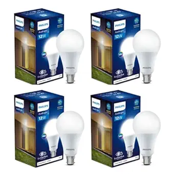PHILIPS Stellar Bright 12-Watt LED Bulb B22 Base (Crystal White, Pack of 4)