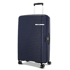 American Tourister Liftoff 79 CM Large Check-in Polypropylene (PP) Hard 8 Wheels Spinner Luggage/Suitcase/Trolley Bag for Travel (Mid Blue)