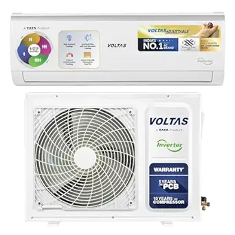 Voltas 2 Ton, 3 Star, Inverter Split AC (Copper, 4-in-1 Adjustable Mode, Anti-dust Filter, 2024 Model, 243V Vectra Elite, White)