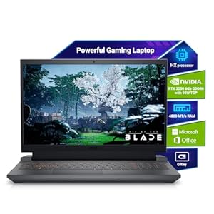 Dell G15-5530 Gaming Laptop, Intel Core i5-13450HX Processor, 16GB DDR5, 512GB,NVIDIA RTX 3050,6GB GDDR6, 15.6
